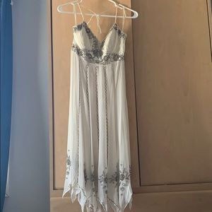 Chache ivory beaded dress